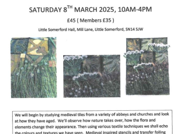 Malmesbury Textile Group Workshop - Monastery Tiles with Angie Hughes